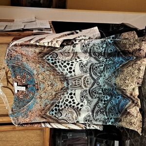 STYLE & CO.  2X  multicolored top